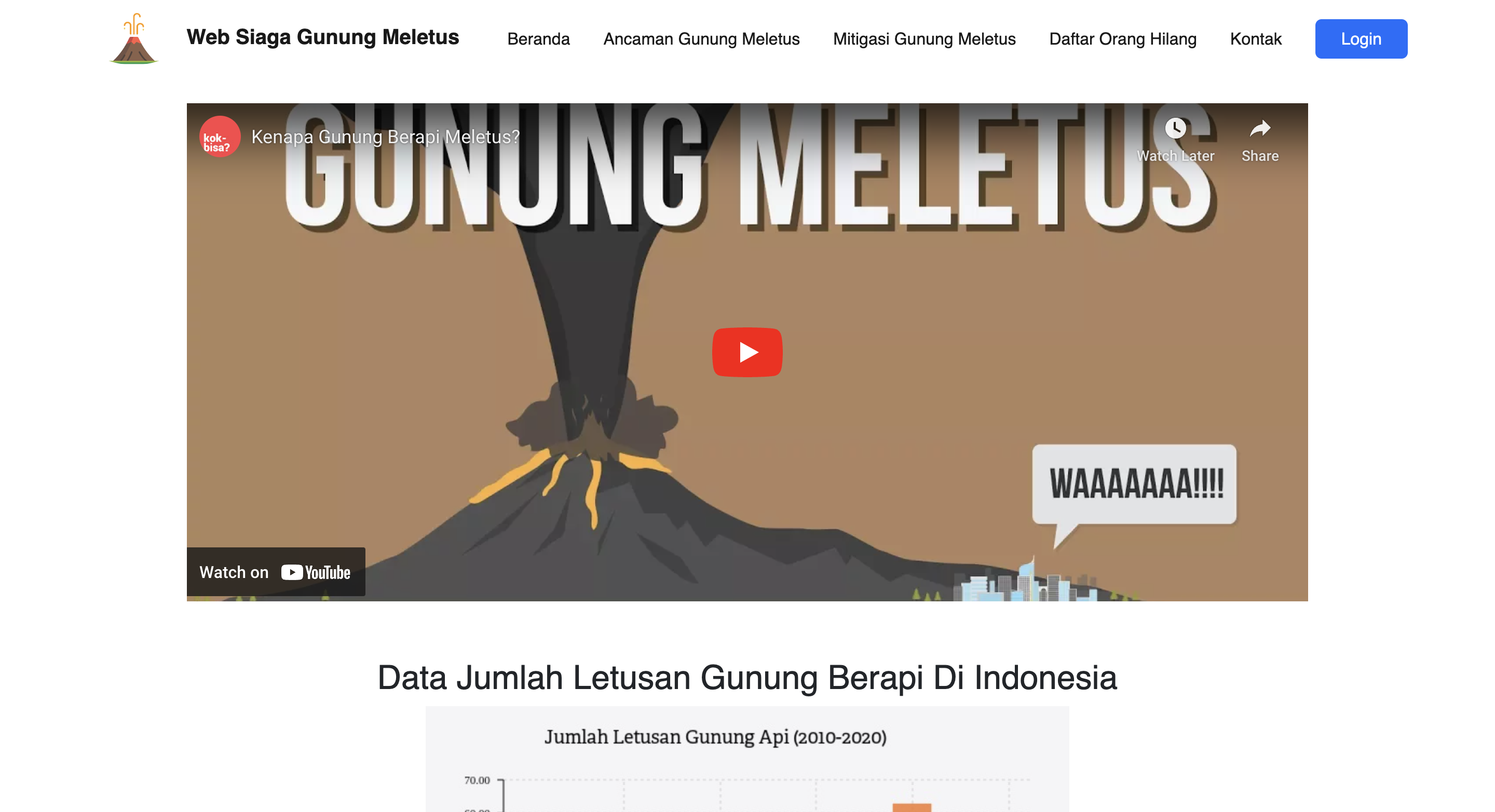 Volcano Eruption Prevention Website